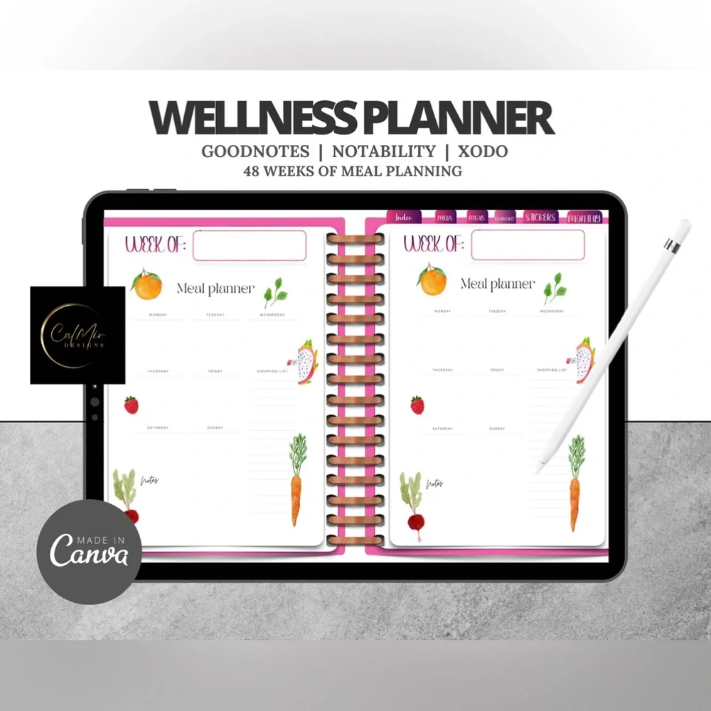 This is a wellness digital planner tool that organizes your day.